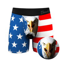 The Mascot | USA Eagle Ball Hammock® boxer briefs with eagle face detail.