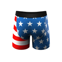 The Mascot | USA Eagle Ball Hammock® boxer shorts with stars and stripes.