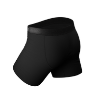 Close-up of Midnight Rider Ball Hammock® Pouch Underwear. Ultra-soft MicroModal fabric for ultimate comfort.