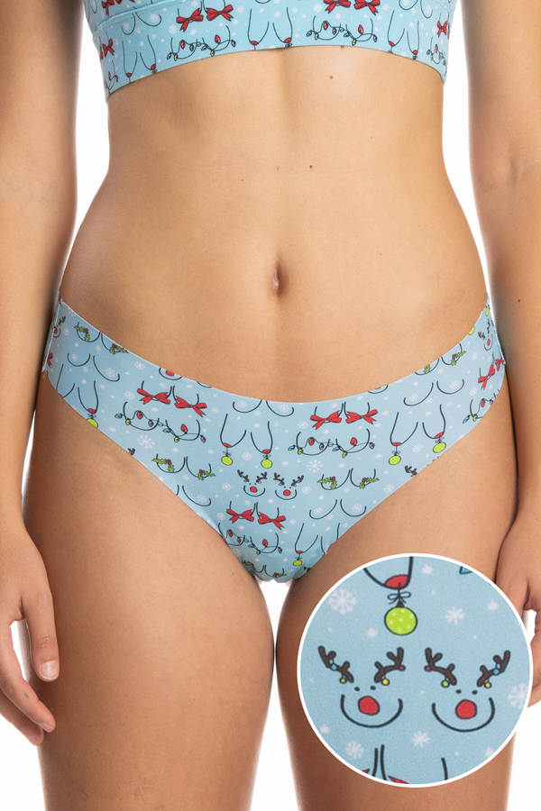The Mistletits | Christmas Bust Seamless Thong