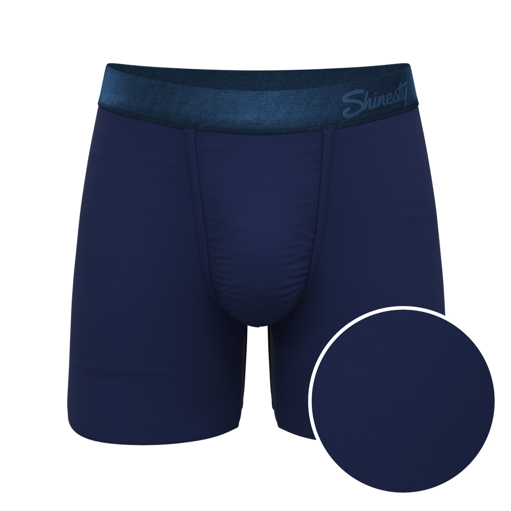 Plain navy blue boxers