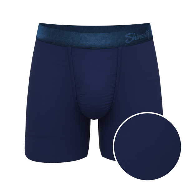 Plain navy blue boxers