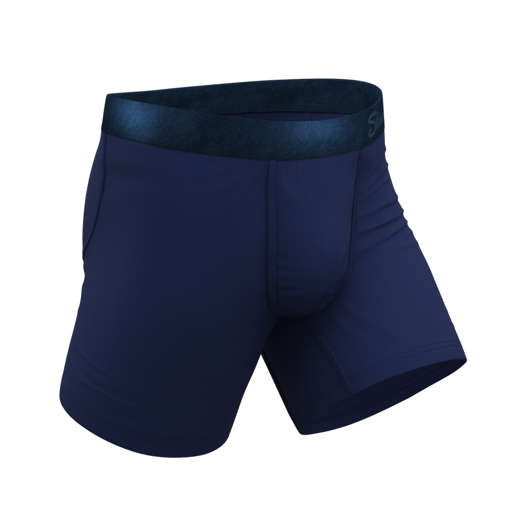 Tonal navy ball hammock boxers