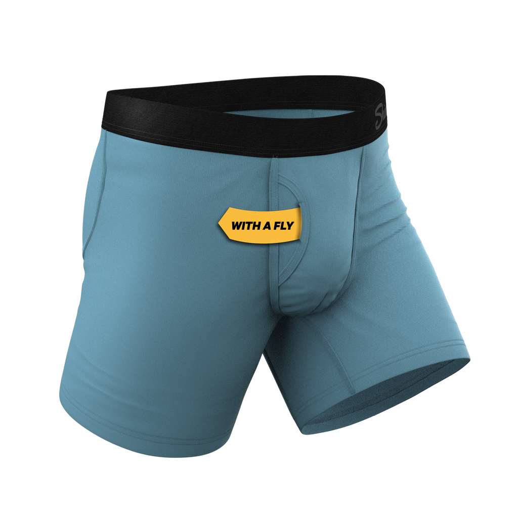 The Neptune | Slate Blue Ball Hammock® Pouch Underwear With Fly