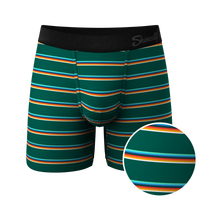 The Old Schooler | Retro Green Stripe Ball Hammock® Pouch Underwear