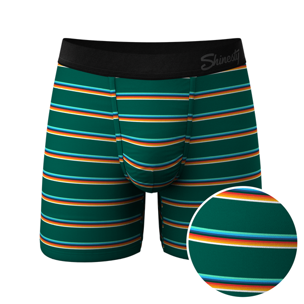 The Old Schooler | Retro Green Stripe Ball Hammock® Pouch Underwear