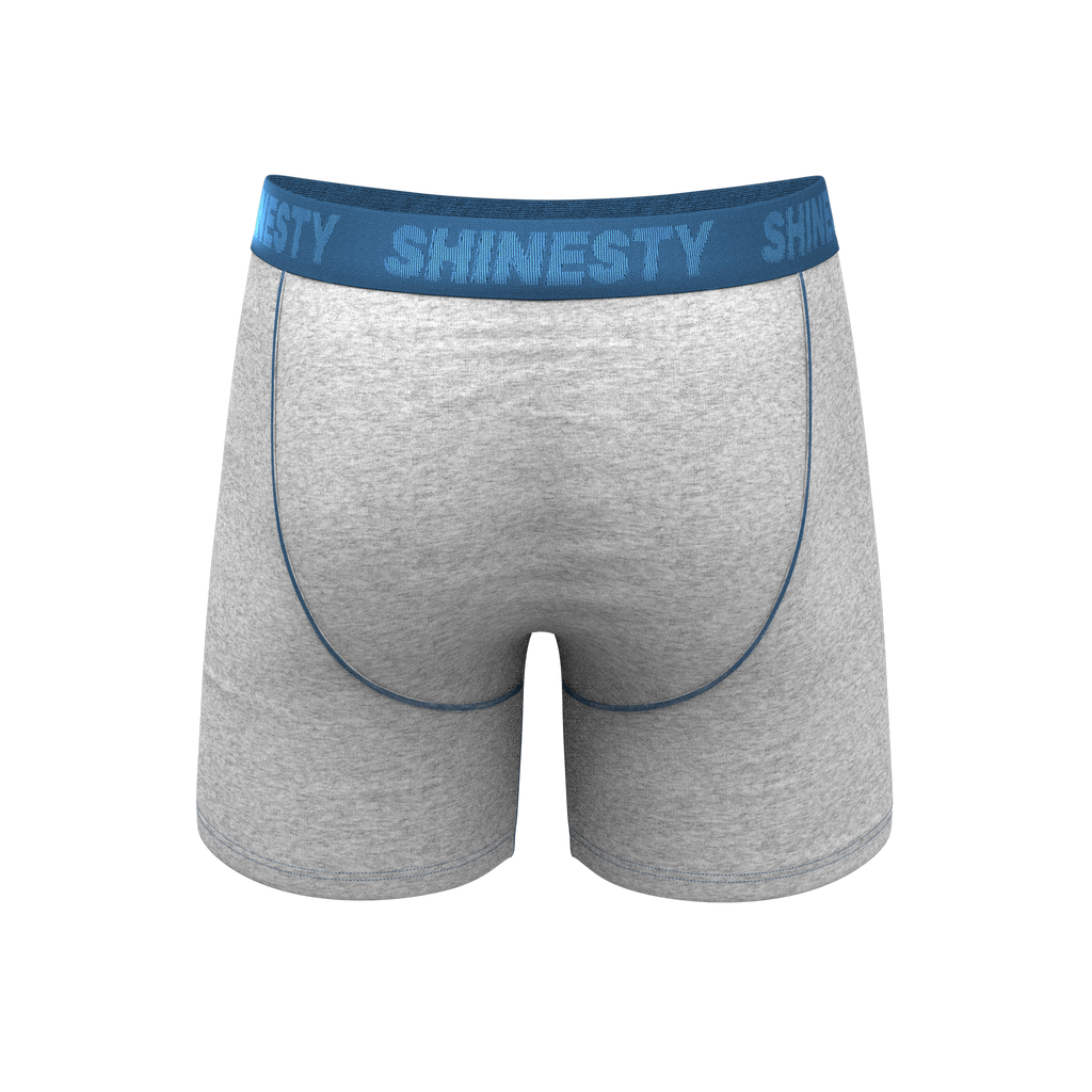 Grey with blue linings boxer shorts