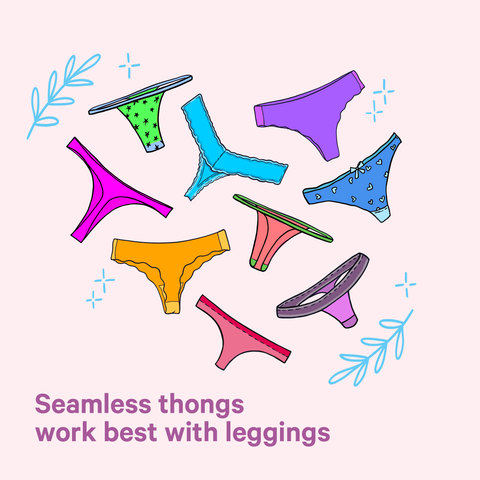 seamless thong underwear with leggings