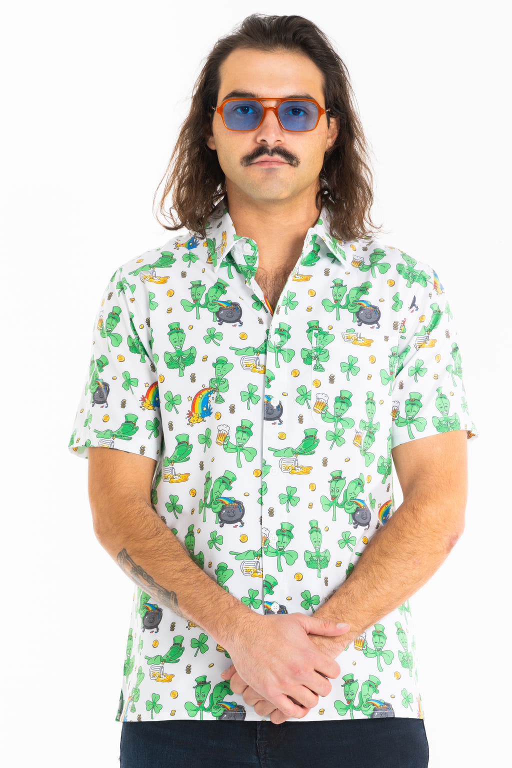 Green leafy hawaiian shirt