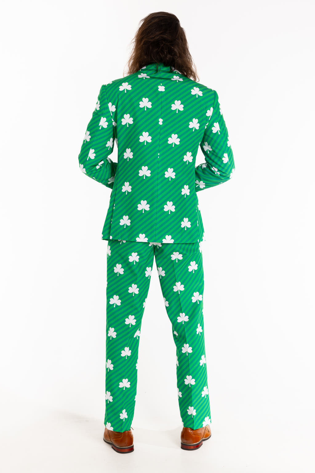 Clover green and white suit