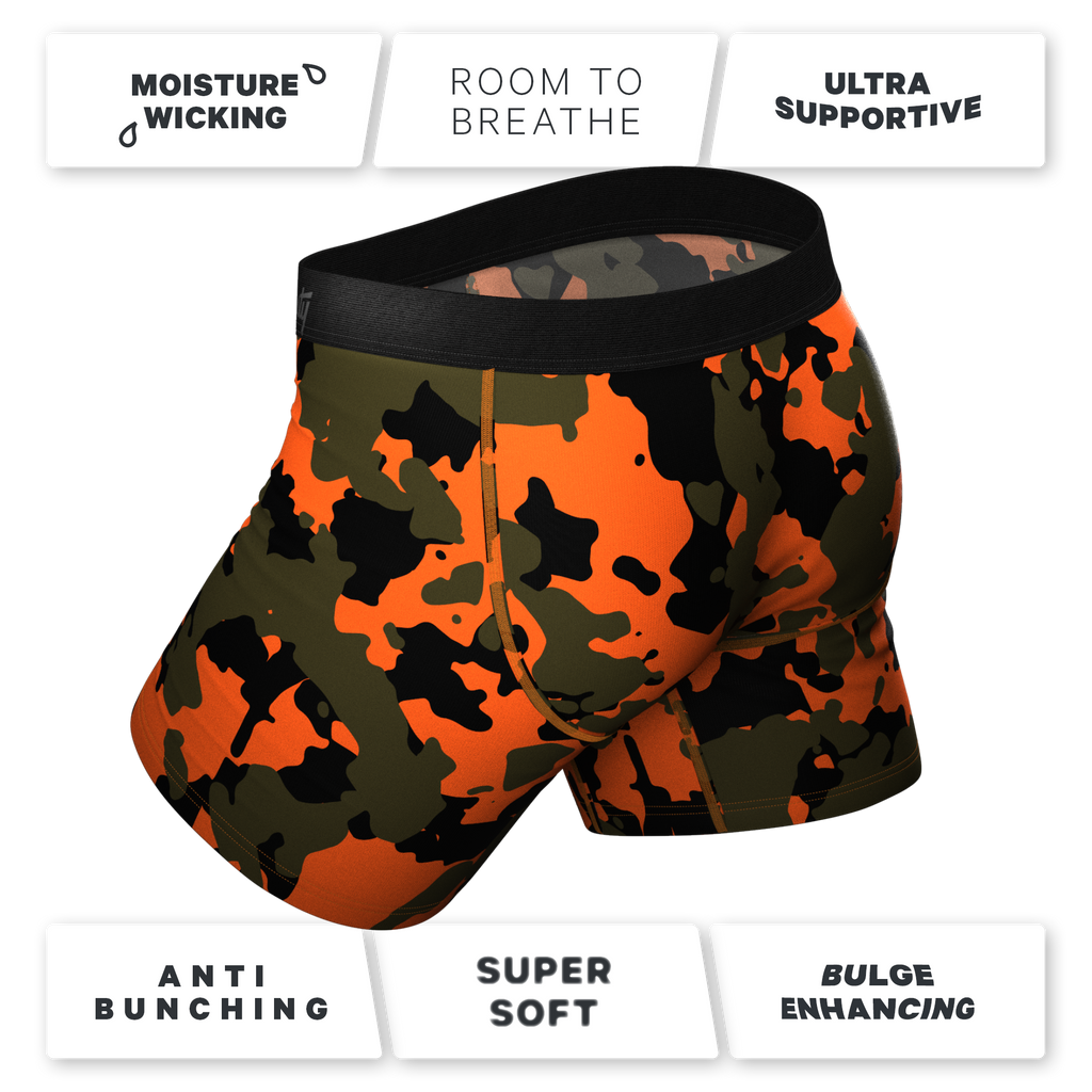 A pack of men's underwear with a unique Ball Hammock® Pouch design.