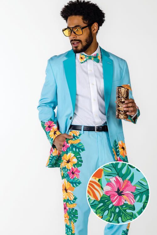Floral Hawaiian Men's Suit | The Hibiscus Honeymoon