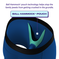 Blue cooling underwear with mesh gusset and Ball Hammock® pouch.