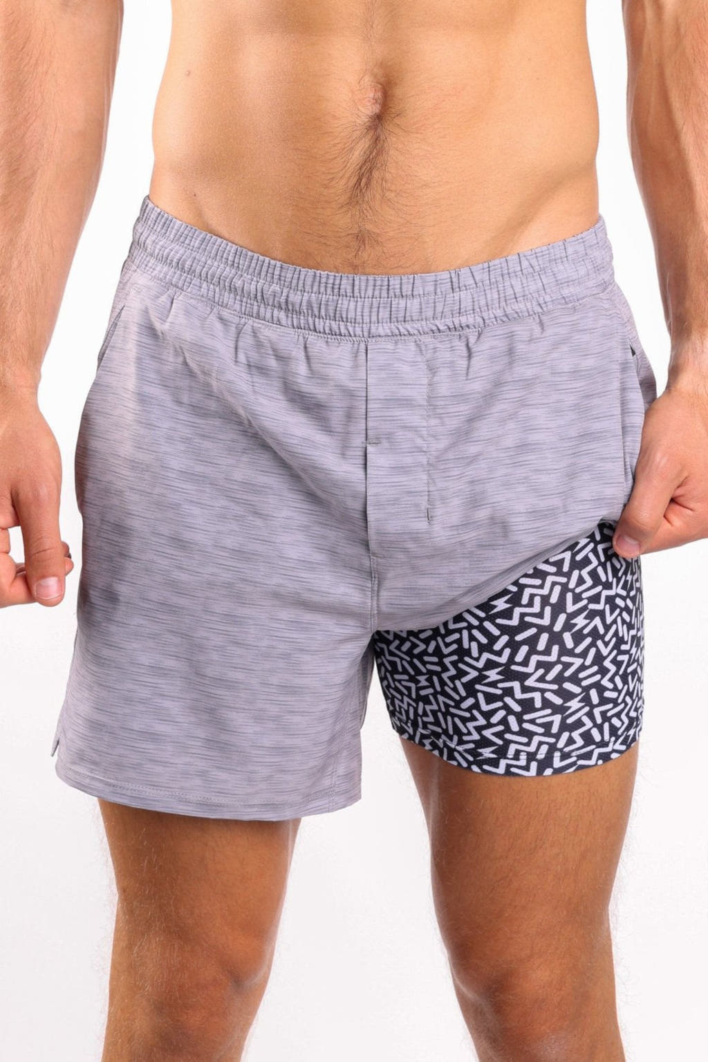 The Junk Trunks | Grey Ball Hammock® 5 Inch Athletic Shorts