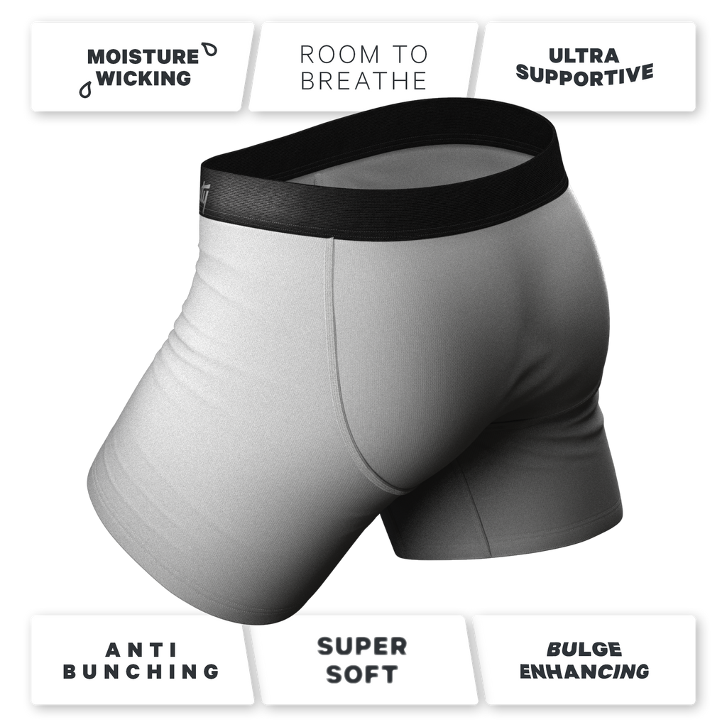 Men's underwear with fly pack, ultra-soft MicroModal material. The Stormy Sky | Grey Ball Hammock® Pouch Underwear With Fly 5 Pack.