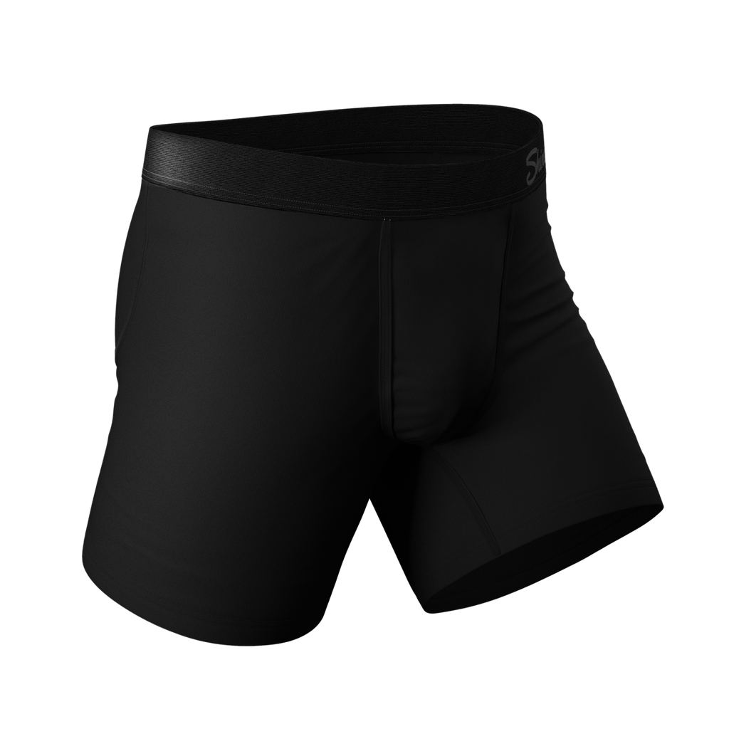Black Ball Hammock® Pouch Underwear 3 Pack, close-up fabric details.