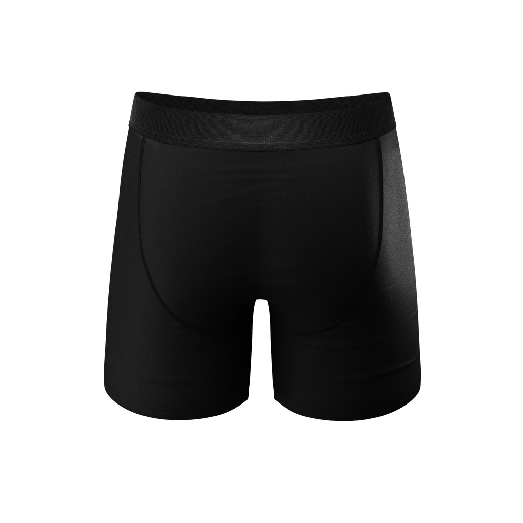 Black Tuxedo Ball Hammock® Pouch Underwear With Fly.