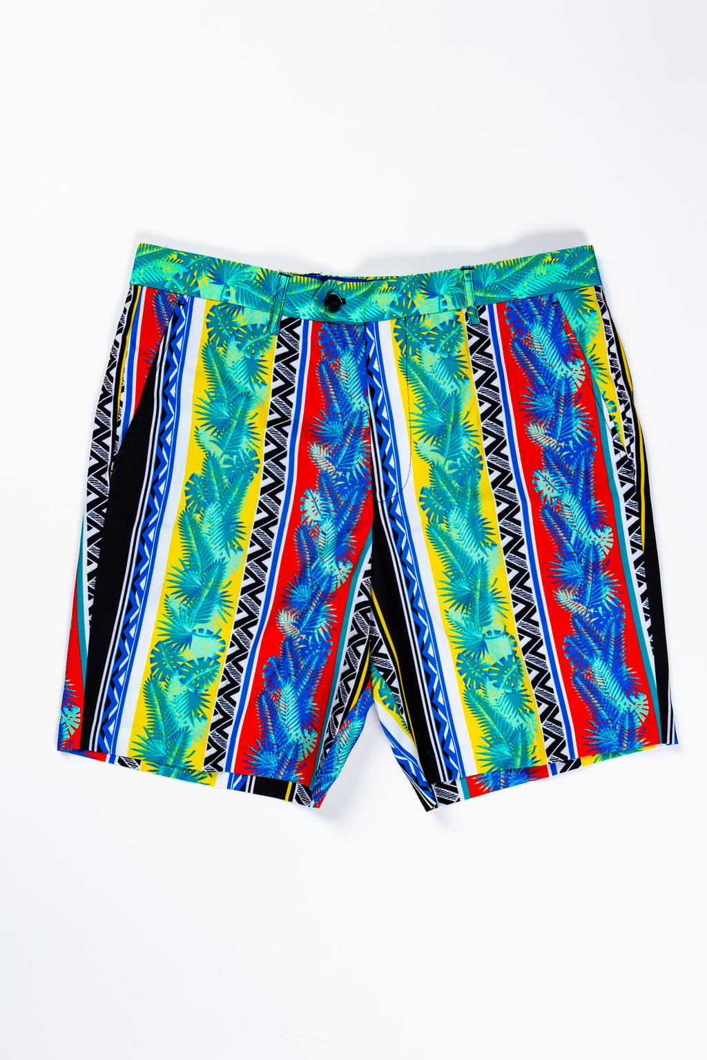 Cubano striped Frondzie suit shorts