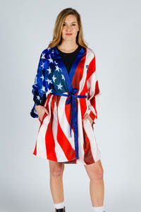 american flag kimono robe