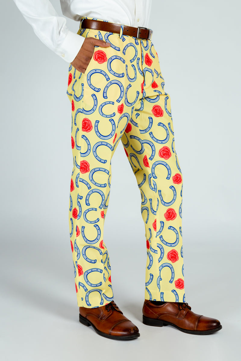 Yellow Horseshoe Suit | The Derby Delight