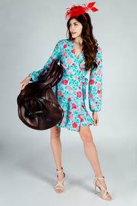 vintage derby wrap dress