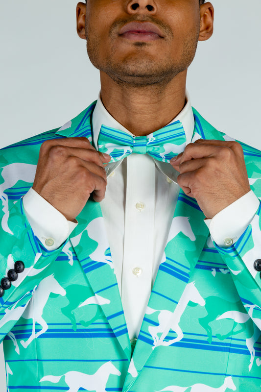 Turquoise Derby Bow Tie | The Foal Throttle