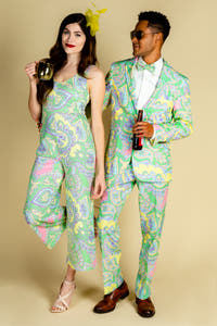 matching paisley derby outfits