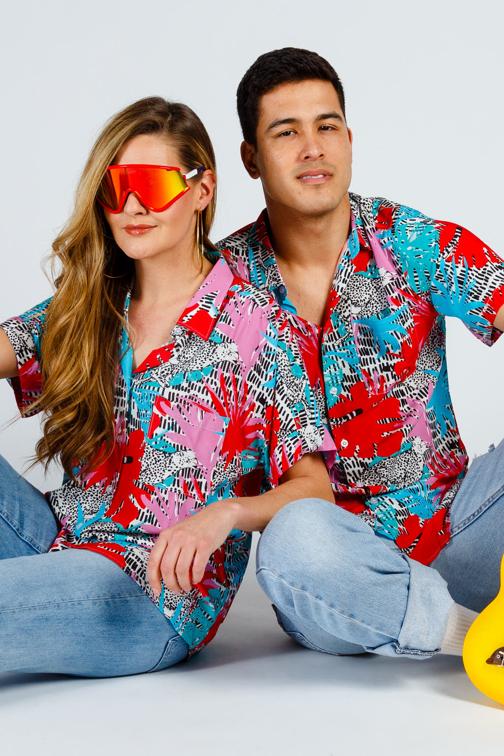 Matching men's and women's hawaiian