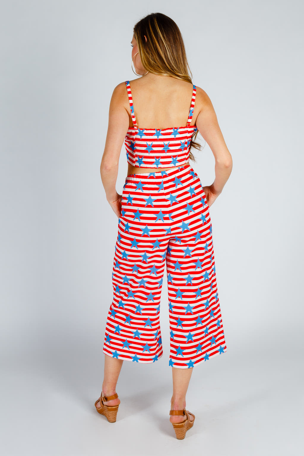 Gals red white and blue 2 piece outfit