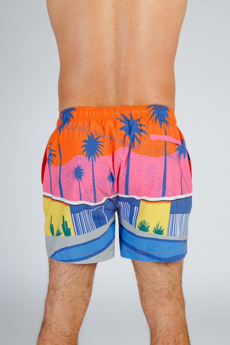 Palm Tree Men's Swim Trunks | The Tequila Sunrise