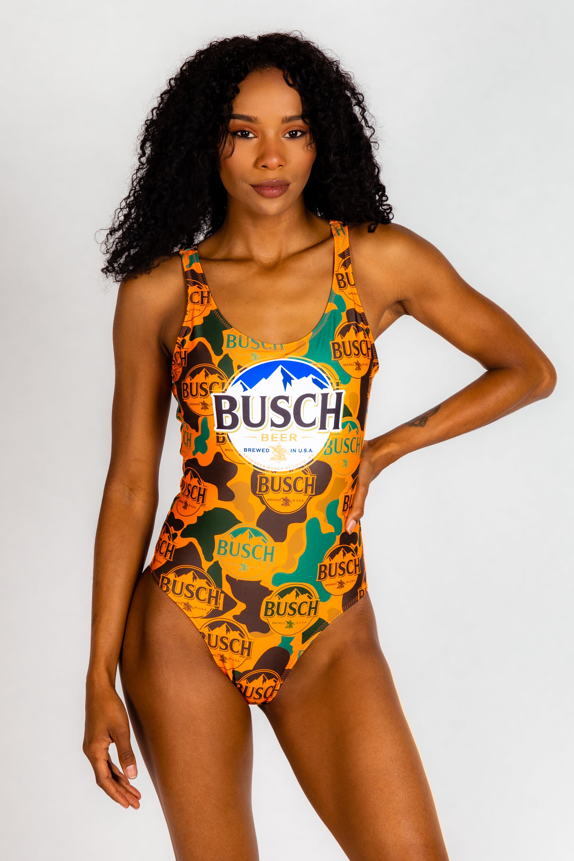 Beaver Print One-piece Swimsuit 