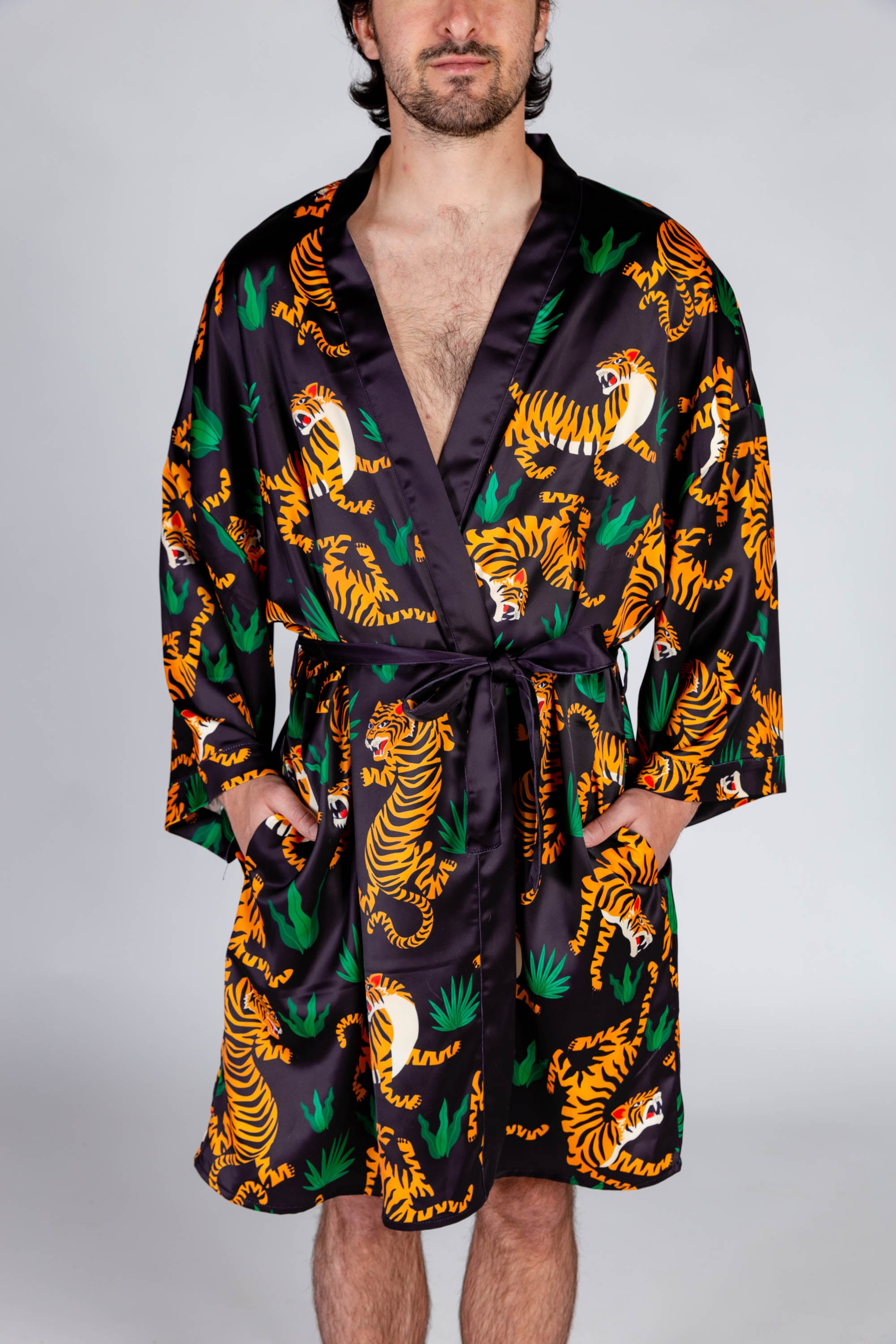 Tiger The Print Satin | Tamer Kimono