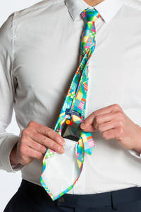 colorful tie with pocket