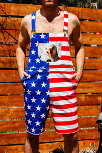 USA flag overalls