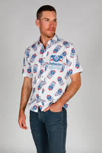Men's Official Budweiser Hawaiian Shirt