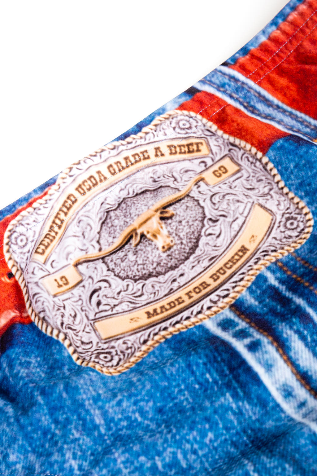 funny western denim brief for men