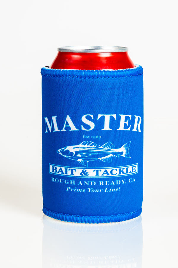 The Master Baiter | Blue Spoof Koozie