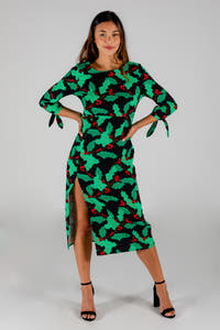 Women's Christmas Holly Print Dress