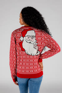 red holiday sweater santa