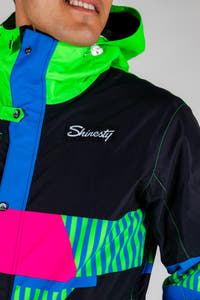 neon retro ski suit