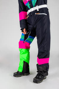 retro ski suit with side leg pocket