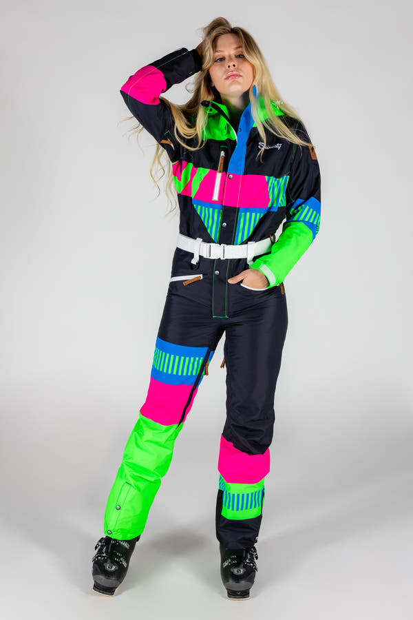 The Steep And Deep | Women's Retro Black Ski Suit 