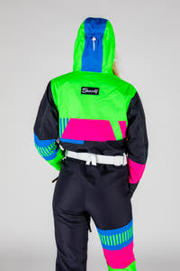 retro ski suit with hood