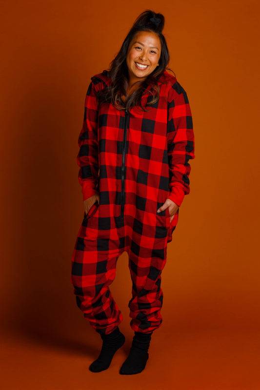 plaid onesie womens