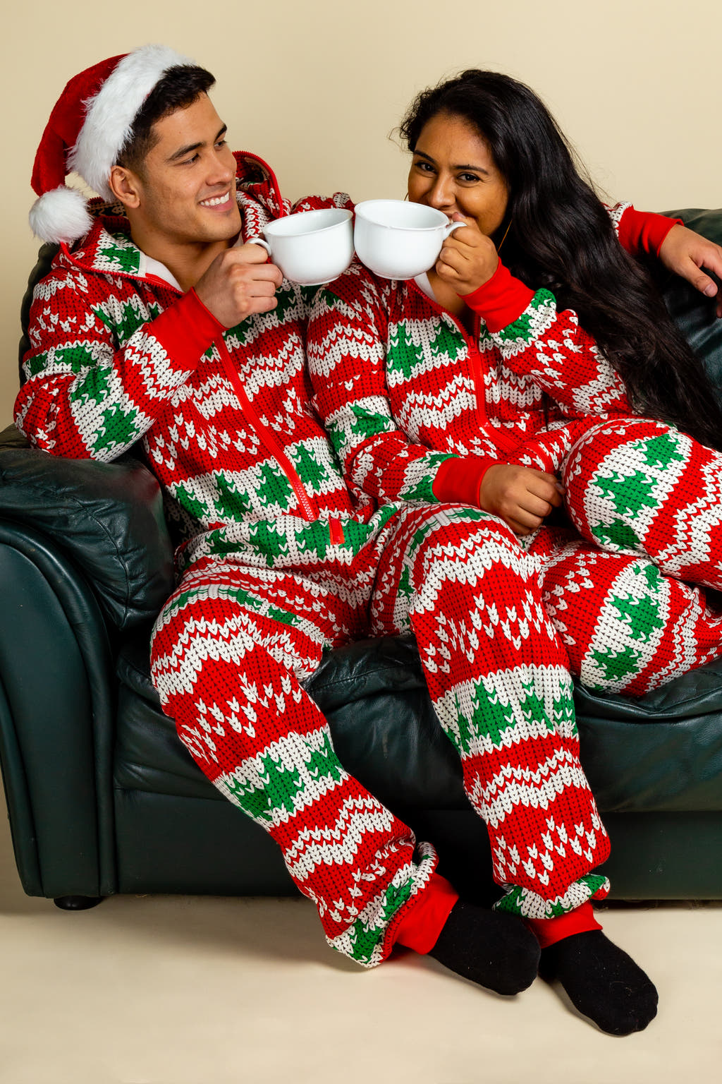 Couples matching holiday pjs