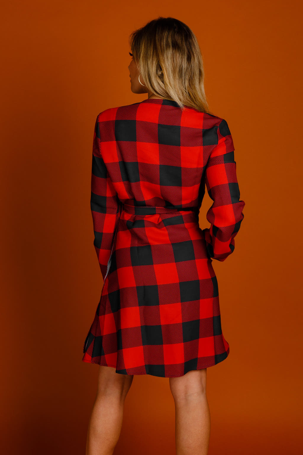 red plaid christmas dress for women