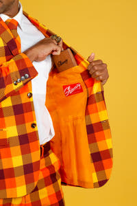 orange and yellow plaid thanksgiving suit