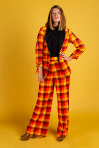 Ladies Orange and Yellow Thanksgiving Plaid Pants