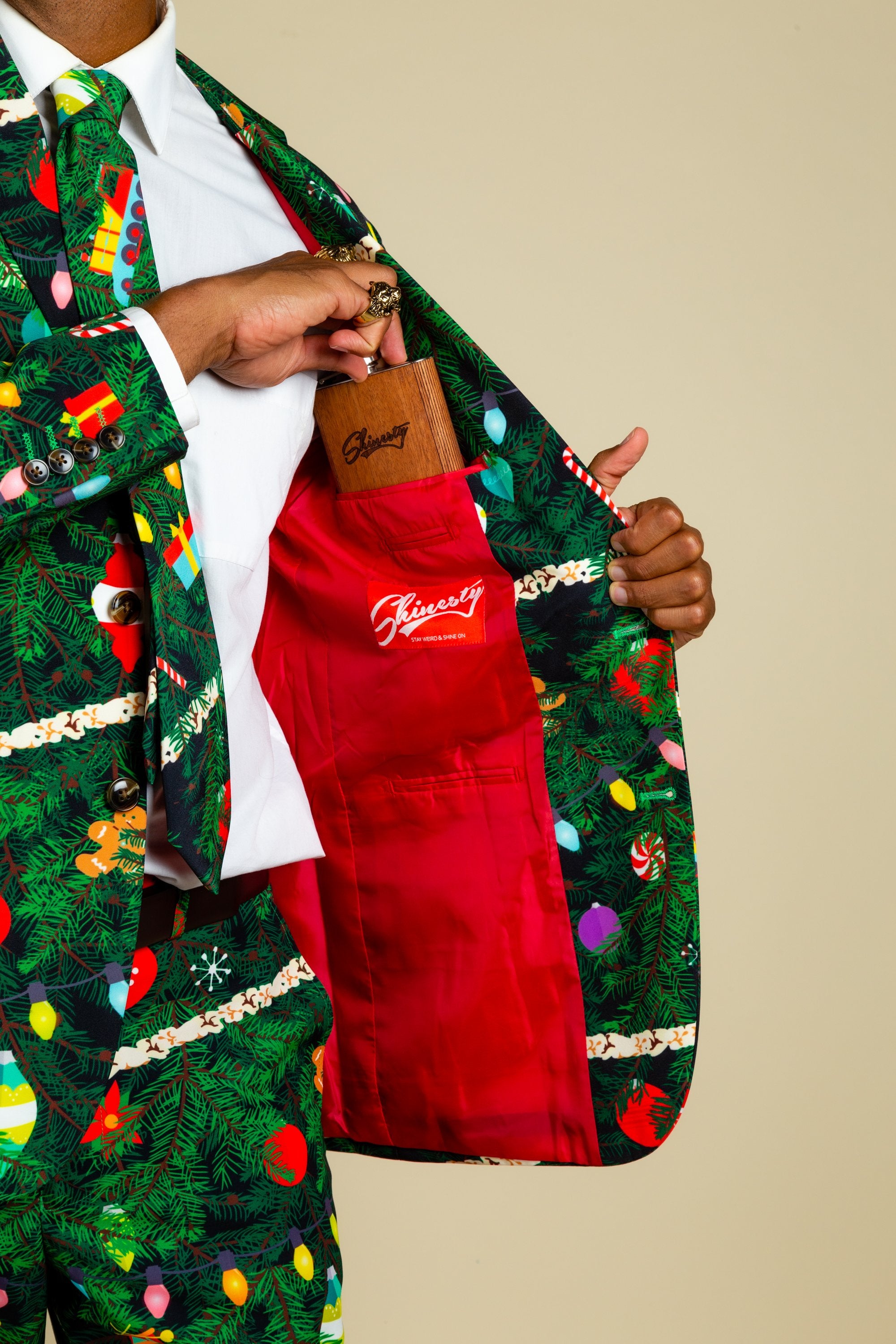 Christmas Tree Pattern Suit Pants