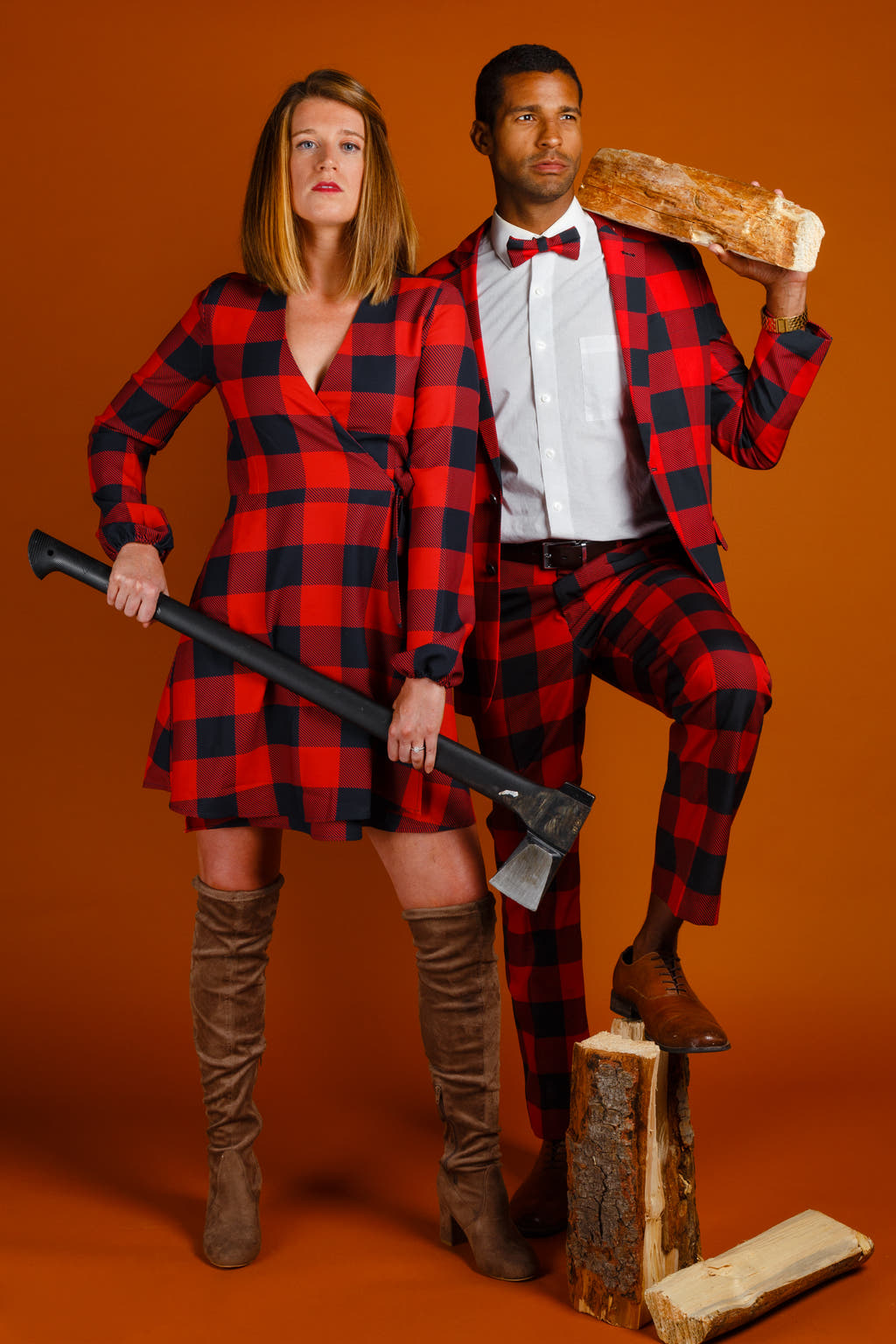 Red Buffalo Check Holiday Matching Outfits